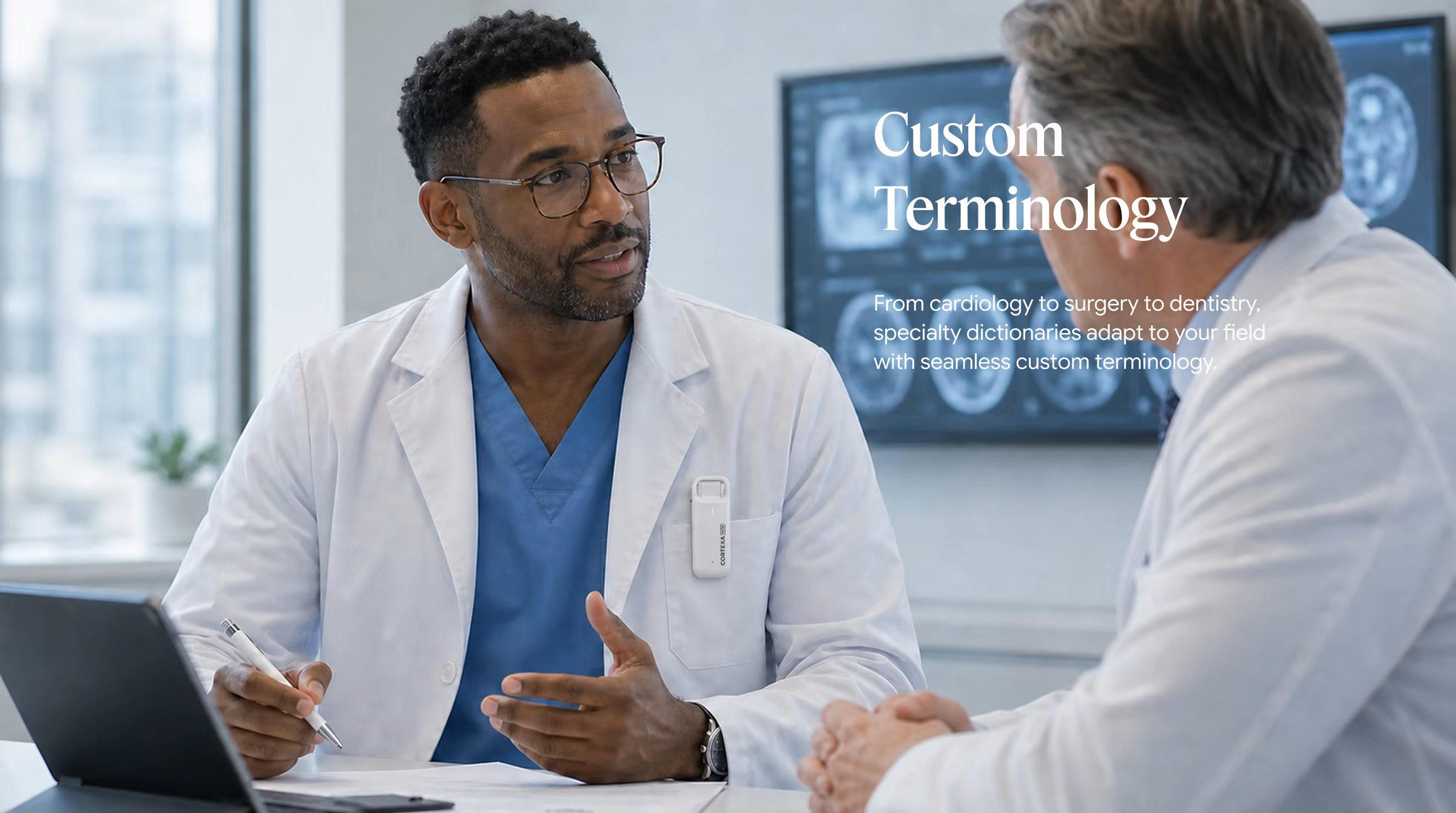 CortexaNote custom terminology documentation image